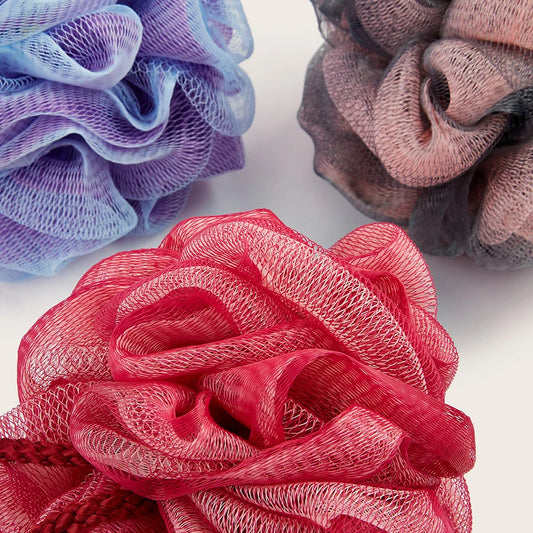 Shower Mesh Sponge Bath Puffs Bubble Ball Exfoliating Bath Sponge Body Scrubber Soft Cleanser Skin Scrub Bathroom Accessories