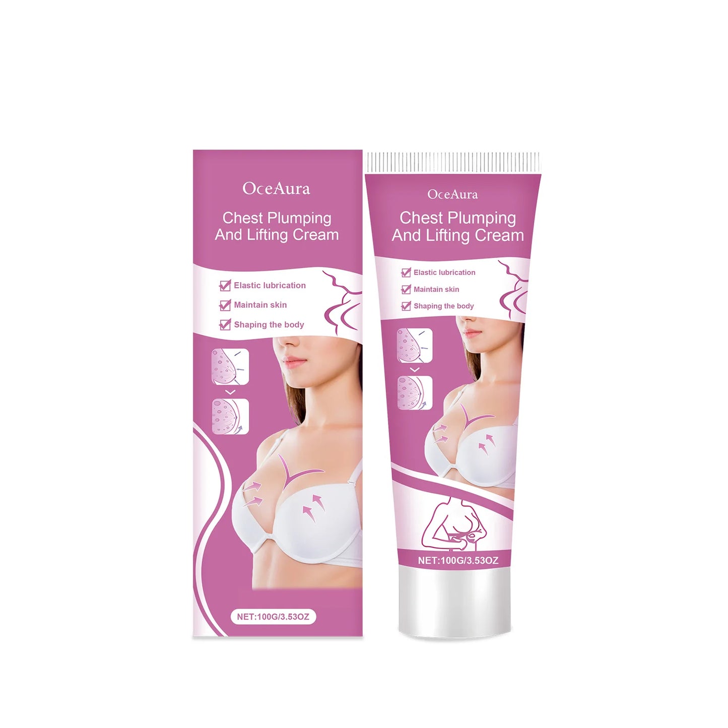 Oceaura Breast Lifting Cream Nourishing Enhance Skin Elasticity Lifting Reduce Dryness Non-greasy Refreshing Breast Cream