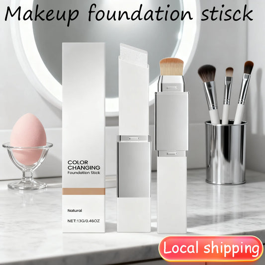 Color-changing 2-in-1 Makeup Foundation Stick Moisturizing Lightweight Brighten Matte Base Makeup Foundation Concealer Makeup