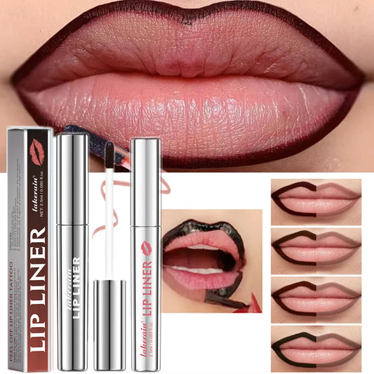 Waterproof Lip Liner Peel Off Tattoo Lipgloss Waterproof Long Lasting Matte Lip Tint Brown Contour Tear-off Lips Stain Cosmetic