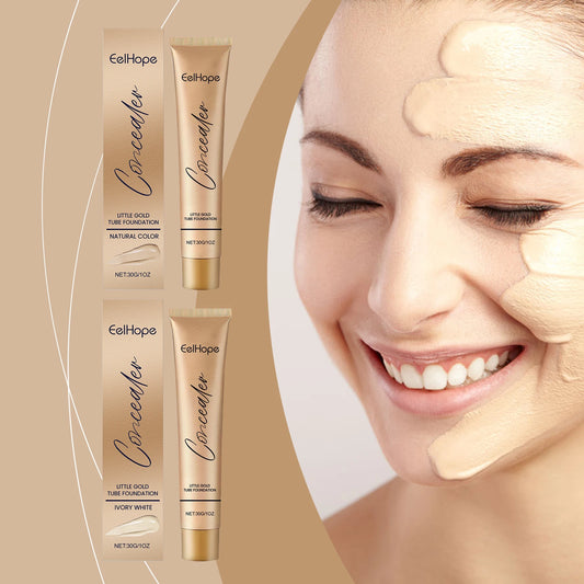 Foundation Concealer Improve Skin Elasticity Brighten Complexion Not Easy Remove Makeup Moisturizing Gold Tube Liquid Foundation