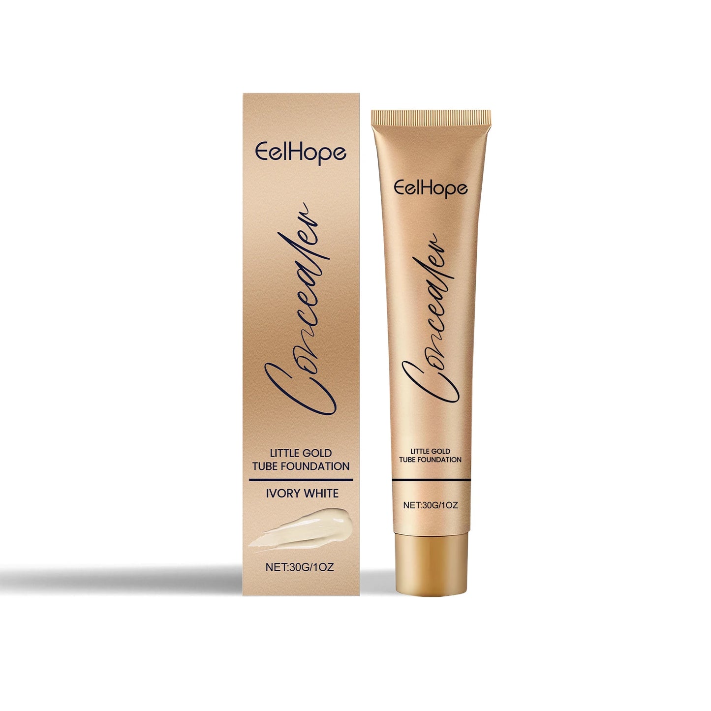 Foundation Concealer Improve Skin Elasticity Brighten Complexion Not Easy Remove Makeup Moisturizing Gold Tube Liquid Foundation