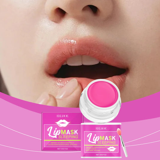 Eelhoe 30g Plumping Lip Mask Moisturizing Anti Cracking Lip Care Remove Dead Skin Brigtening Lip Hydrating Lip Sleeping Mask