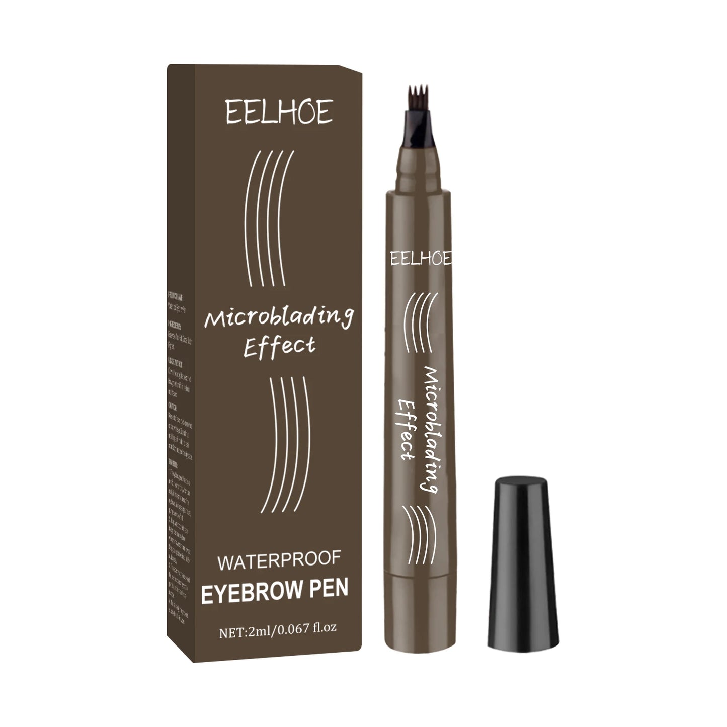 EELHOE Multi Color 4 Forks Eyebrow Pen Natural Plumping Eyebrow Waterproof Sweatproof Lasting Makeup Volumizing Eyebrow Pen