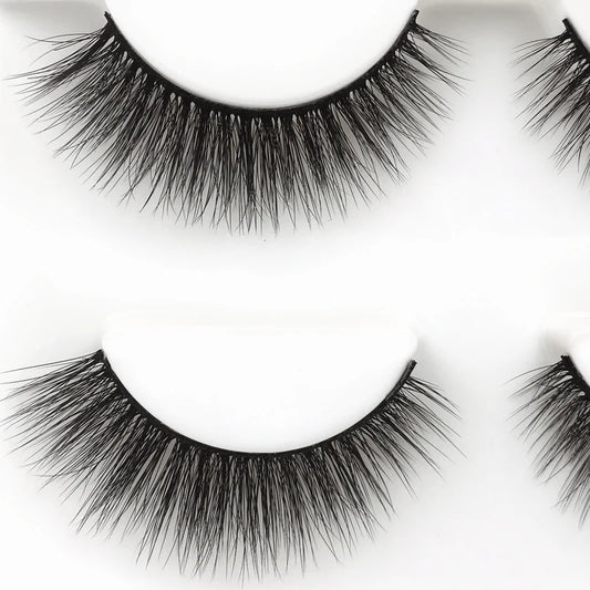 SHIDISHANGPIN 3 Pairs 29 Styles 3D Faux Mink Hair Soft False Eyelashes Fluffy Wispy Thick Lashes Handmade Lash Eye Makeup Tools