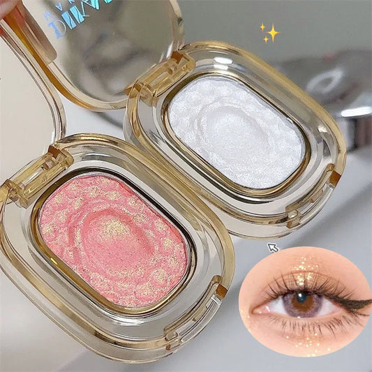 Potato Texture Glitter Eyeshadow Palette Monochrome Pearlescent Diamond Highlighter Lasting Brighten Shiny Eyes Makeup Cosmetics