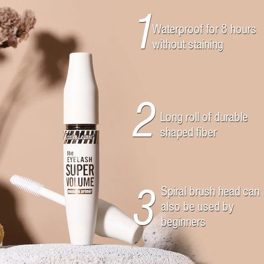 White Mascara Primer Waterproof Anti-Smudge Eyelash Base Cream Thicken Lengthening White Mascara Cosmetic Eye Makeup Tool
