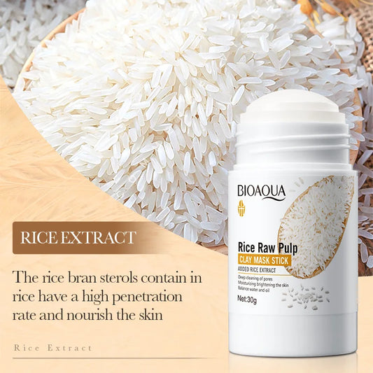 BIOAQUA White Rice Facial Masks Stick Moisturizing Remove Blackhead Whitening Anti-aging Face Mask Mud Clay Masks Skin Care