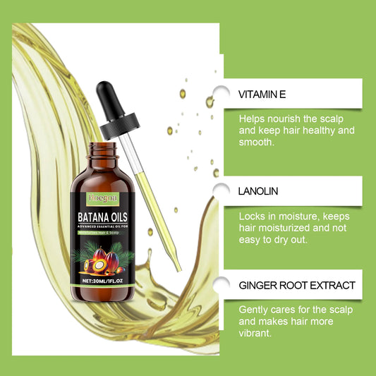 Batana Hair Care Essential Oil Smooth Shine Anti-Frizz Hair Serum Promote Hair Growth Strengthening Nourishing Scalp Care Oil