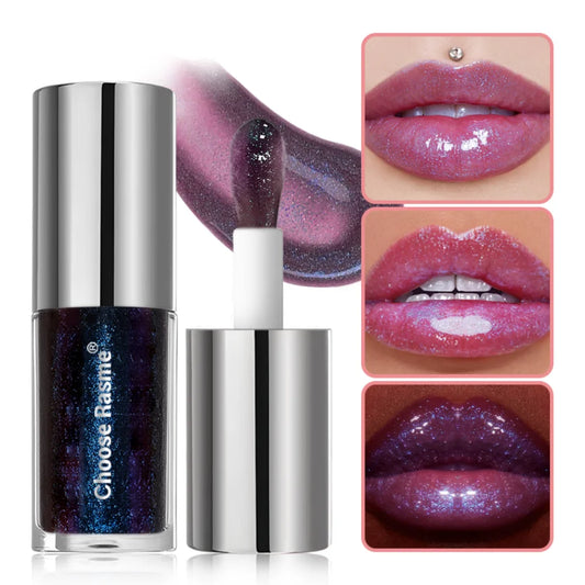 Purple Lip Gloss Moisturizing Mirror Water Gloss Solid Color Lip Gloss Film Forming Non Filling Gloss Lipstick