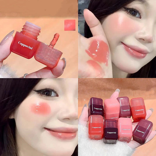 Mini Sweet Monochrome Liquid Blusher Moisturizing Mirror Blush Liquid Brightening Natural Rouge Korean Cosmetic Makeup