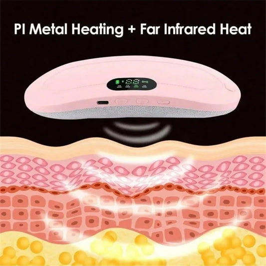 Electric Menstrual Heating Belt for Women Menstrual Spasm Massager Vibrator Relieves Discomfort Adjustable Waist Heating Pad