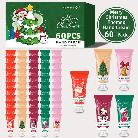 60 piece set of Christmas hand cream box, moisturizing, anti freezing, dry cracking in autumn and winter -5 flavors