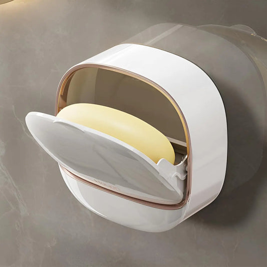 New Bathroom Home Wall Mounted Non Perforated Drain Soap Box