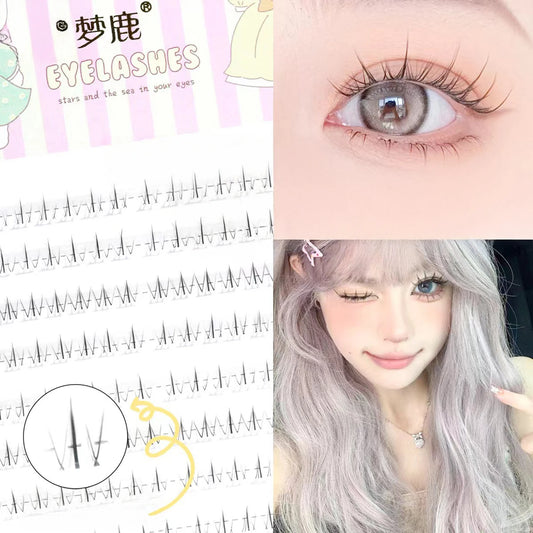 Natural False Under Eyelashes bottom lashes Transparent band cluster Dramatic Volume lower lash For Women Daily eyelash makeups