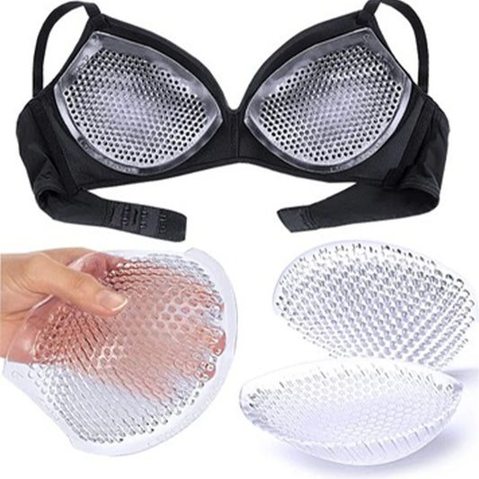 Reusable Silicone Bra Inserts Swimsuit Bikini Cup Enhancer Adhesive Push Up Clear Chest Pads Breast Lift Pad