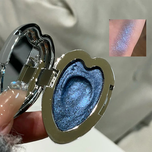 Chameleon Smoked Blue Eyeshadow Monochrome Diamond Highlighter Contouring Palette Fine Flash Brighten Metallic Eye Shadow Makeup