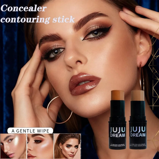 Multipurpose Face Highlighter Stick Natural Blush Cream Concealer Contouring Makeup Easy Blendable for Festive Gifts