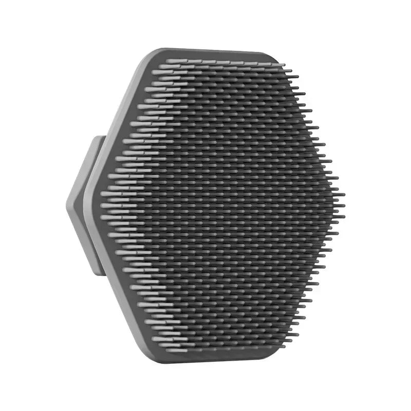 Exfoliating Silicone Brush Cleanser No Slip Handle Body Scrubber Cleans and Massages Skin Bathroom Accessories Bath Brush