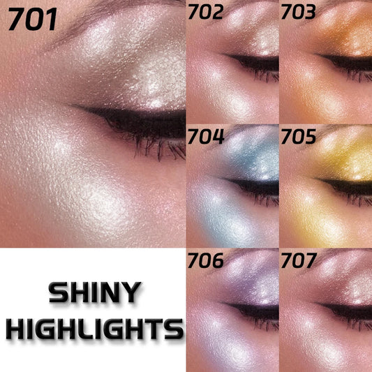 7-Color Diamond Liquid Highlighter Spray Waterproof High Gloss Glitter Body Bronzer Face Contour Makeup for Women Cosmetics