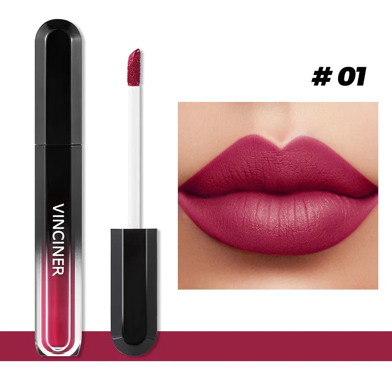 Not Easy To Fade Lip Gloss Punk Smoky Dark Brown Matte Lip Glaze Velvet Coffee Liquid Lipstick Long Lasting Makeup Sexy Lip Tint