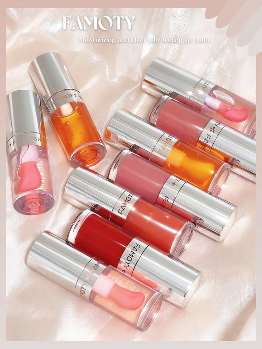 Shiny Lip Moisturizing Serum Crystal Lip Gloss Jelly Lip Oil Long Lasting Liquid Lipstick Hydrating Plumping Tinted Lips Makeup
