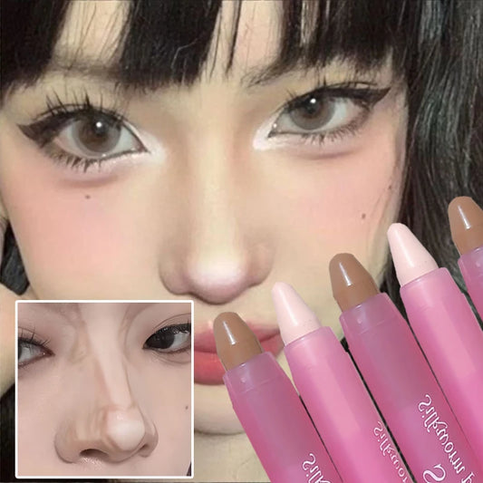 Matte Lying Silkworm Pen Highlighter Contouring Stick Face Outline Shadow Bronzer Concealer Cream 3D Brightening Korea Cosmetic