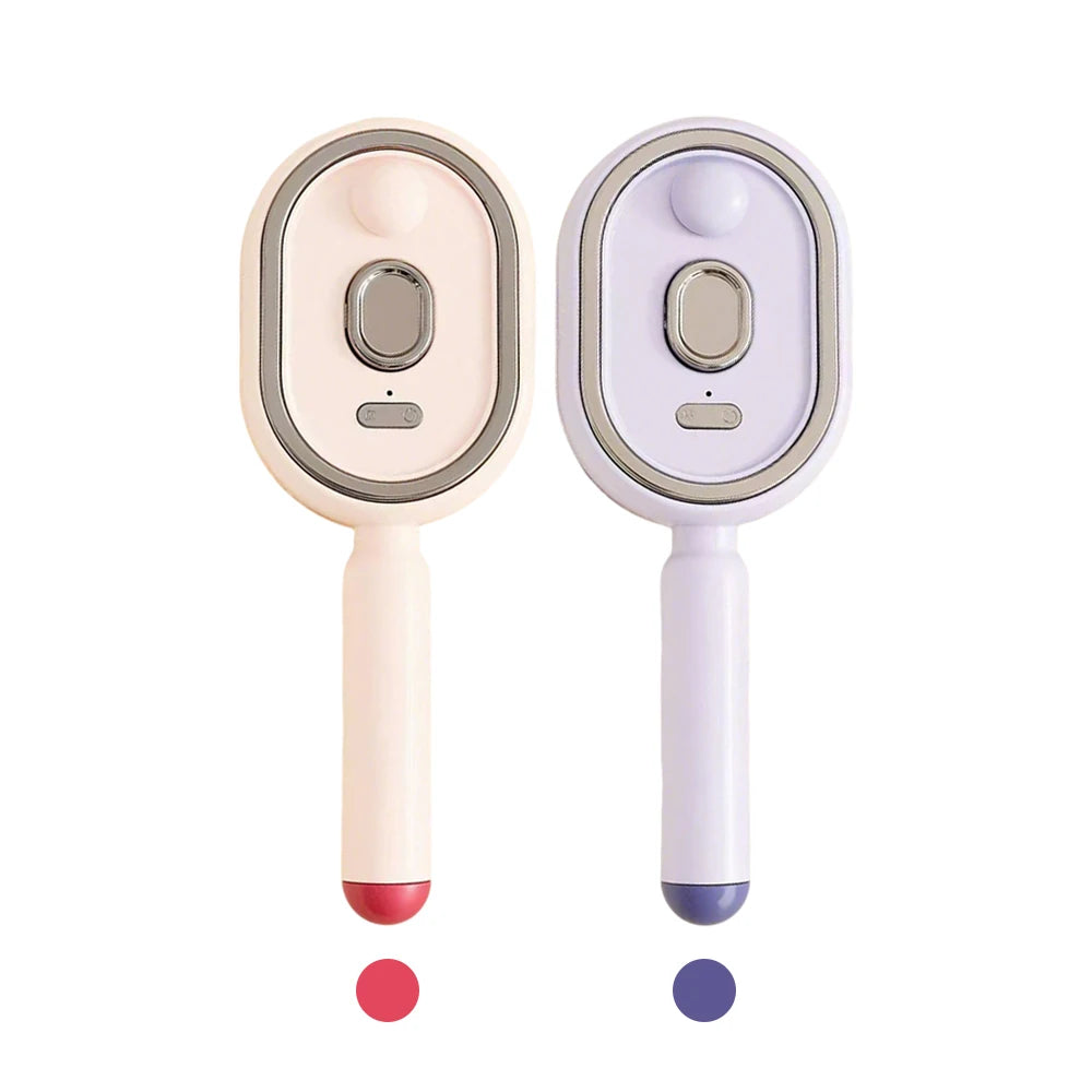 iLMH Electric Spray Hair Brush, Steamy Air Cushion Massage Comb, Self Cleaning Anti Static Detangling Brush for Women Hair