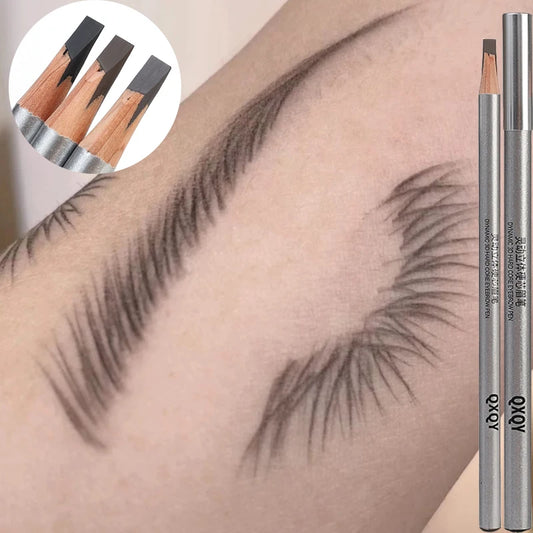 Microblading Eyebrow Pencil Waterproof Sweatproof Long-lasting Wild Eye Brow Tattoo Tinted Makeup Wood Brow Enhancers Cosmetics