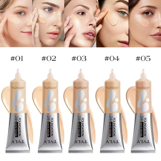 Liquid Foundation Naturally Covers Flaws Without Sticking Powder, Plain Face Cream, Transparent Foundation, Conceals Blemishes