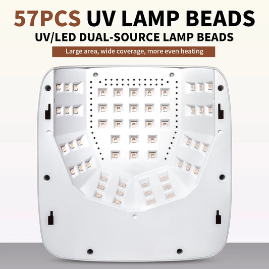 Professional UV LED Nail Lamp 57 LED Light Beads Rechargeable Nail Dryer Quickly Cure All Gel Nail Polish Curing Lamp Tool
