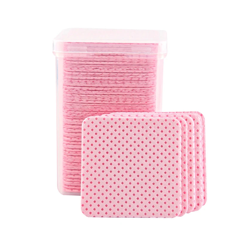 200 PCS Cleaning Cotton Pads Paper Cotton Wipes Eyelash Glue Remover Wipes Cleansing Cotton Nails Art Polish Makeup Clean Pads