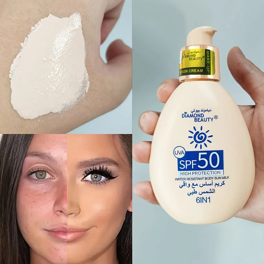 Face body sunscreen whitening sunscreen skin care cream sunscreen liquid foundation SPF50 UV protection skin