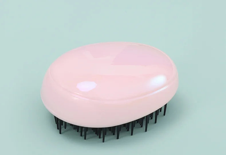 Mini Egg Round Shape Hairbrush Small Scalp Massage Comb Soft Portable Hair Brush Wet Dry Detangling Hairdressing Comb for Travel
