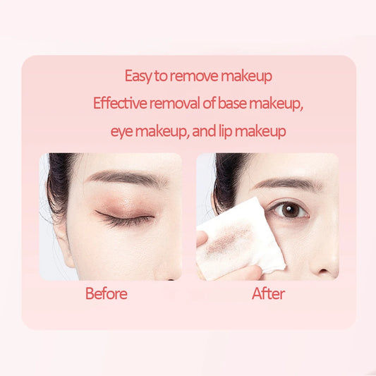 Peach makeup remover wet wipes remove facial makeup, cleanse the skin, refresh and remove makeup