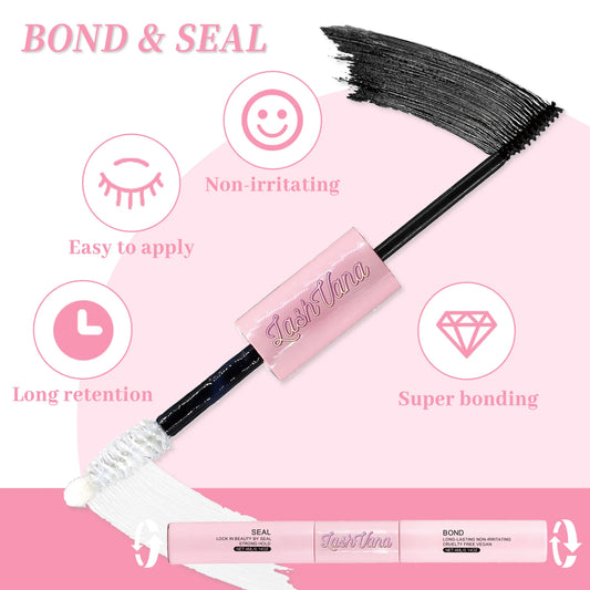 Lash Bond and Seal 8ml Individual Lashes Glue and Seal Super Strong Hold Lash Extension and Lash Glue Remover 5ml Tweezers Kit
