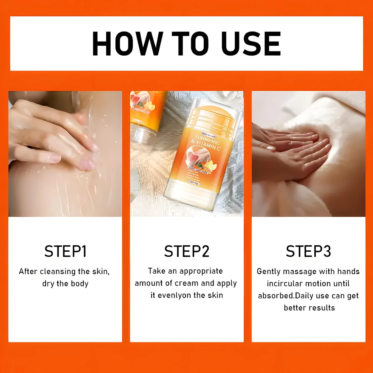 Turmeric Vitamin C Joint Bar - Hypoallergenic Soothing Moisturizer with Natural Honey, Glycerin and Vitamin C for All Skin Types