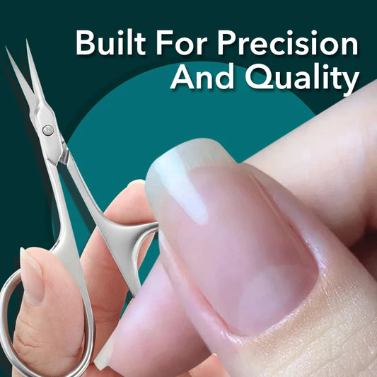 1Pcs Cuticle Scissors Manicure Nail Tools Stainless Curved Blade Eyebrow Eyelash Dry Skin Multi-purpose Small Scissors