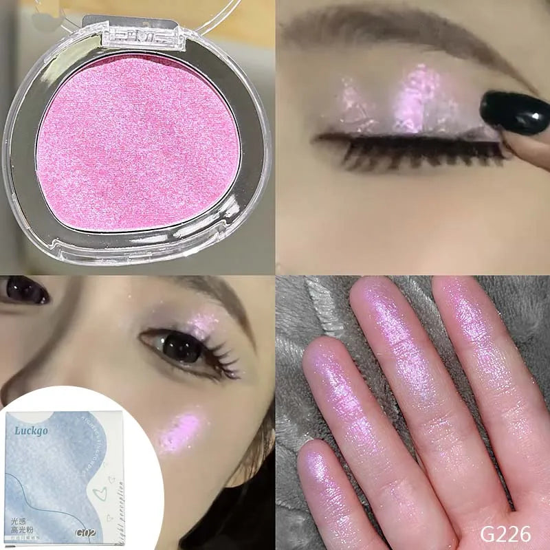 Light Perception Highlighter Powder Makeup Diamond Glitter Eyeshadow Palette Bright Shiny Illuminator Face Eye Makeup Cosmetics