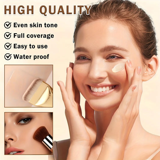 Color Changing Liquid Foundation,Waterproof Concealer,Full Coverage Moisturizing Oil-Control Whitening Cosmetics Lasting Makeup