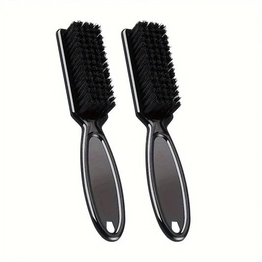 Soft Hair Cleaning Brush Set Barber Neck Duster with Plastic Handle Hairdressing Carving Shape Head Cleaning Tool