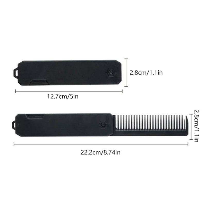 Portable Plastic Folding Pocket Combs Barber Men Oil Head Beard Combs Hair Styling Combs