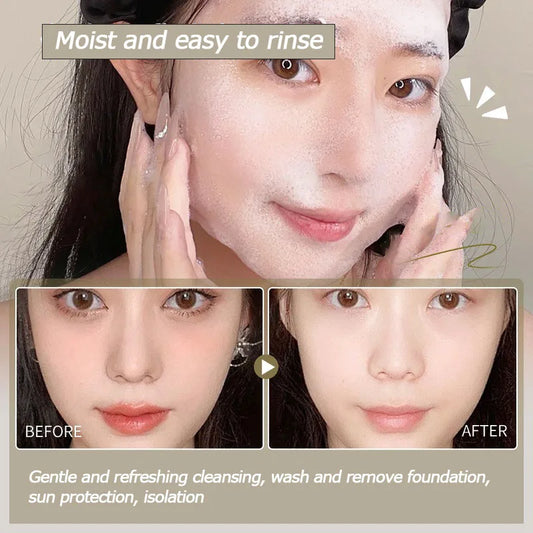 Facial Cleanser Cleaning and Makeup Removal in One Makeup Remover Gentle Non Irritating Cleansing Water Oil-Control Cleansing