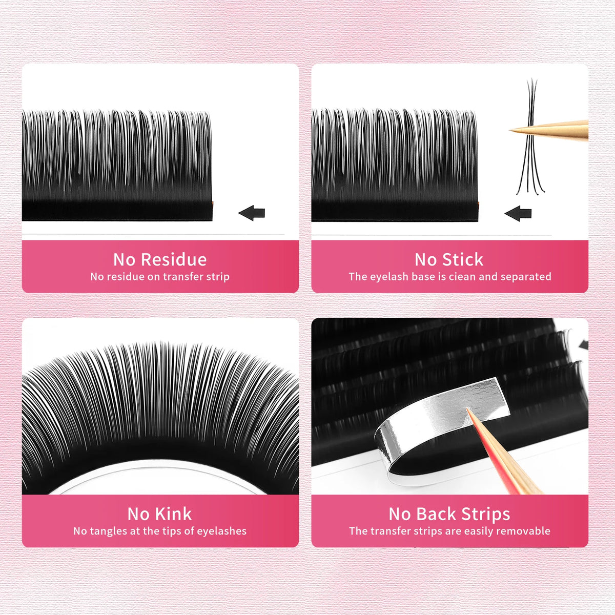 XIUSUZAKI Classic Individual Eyelashes Extensions Soft Matte Black Classic Volume Lashes Extensions Wholesale Supplier