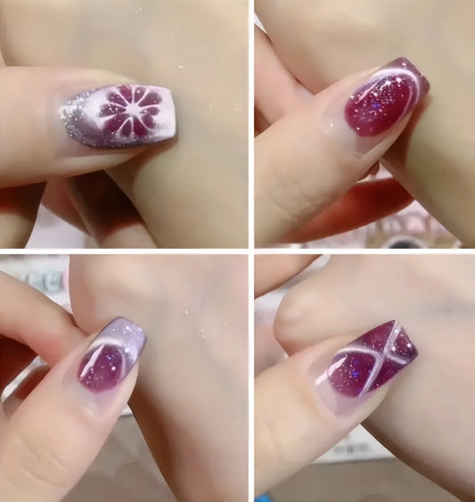 XEIJAYI 10ml Glitter Cat Eye Gel Polish Holographic Red Magnetic Gel Nail Polish Professional Semi Permanent Varnish