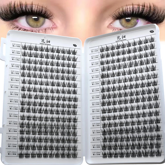 Lazy Trilogy Lash Book Mixed Length 7-13mm Lash Clusters D Curl Individual Cluster Lashes DIY Eyelash Extensions Large Capacity