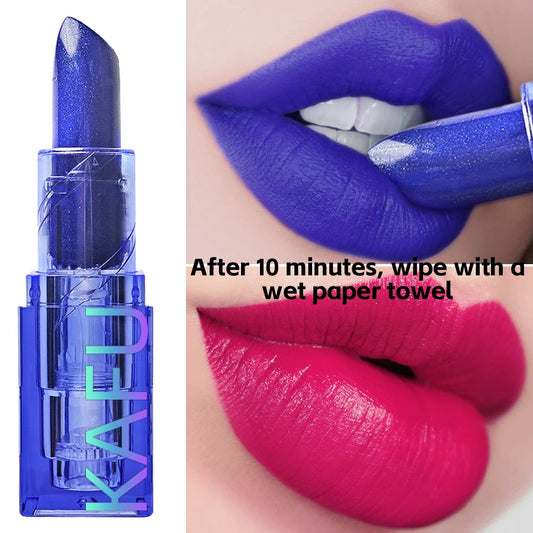 Blue Rose Lipstick Temperature Color Changing lipstic Moisturizing Female Makeup products Sexy Lip tint Gloss Shiny Lipsticks