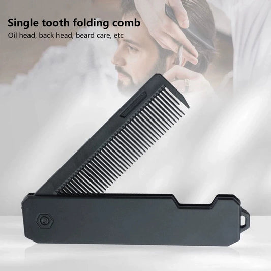 Portable Plastic Folding Pocket Combs Barber Men Oil Head Beard Combs Hair Styling Combs