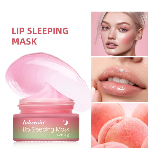 Lakerain Moisture & Collagen Booster Lip Sleeping Mask - Treatment to Restore, Hydrate & Plump Dry Chapped Lips