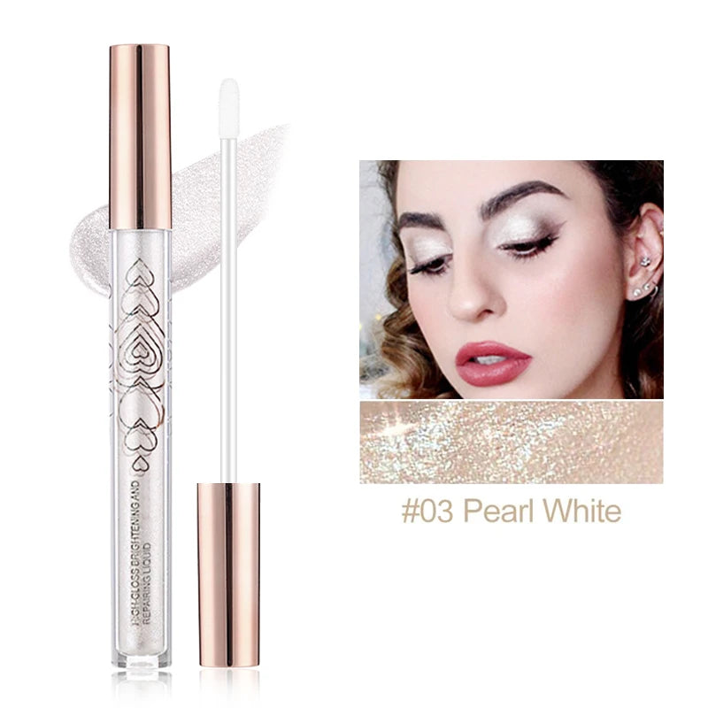 Highlighter Stick, Face Contour, Liquid Shadow, Glitter, Brightening, Concealer, Three-Dimensional Highlighter, Silkworm Pencil